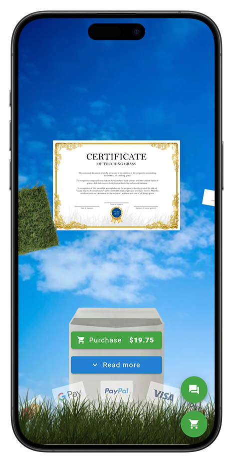 Touch Grass Store showcase